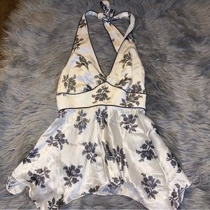 Michael Kors Silk Floral Halter Top